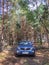Car in the forest