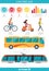 Car Free Day September 22 Vector Illustration