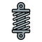 Car front suspension icon outline vector. Gear system