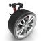 Car Front Suspension With Wheel Isolated 3D Illustration