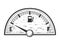 Car fuel gauge empty tank indicator sketch vector