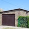 Car garage of corrugated metal profile