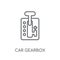 car gearbox linear icon. Modern outline car gearbox logo concept