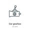 Car gearbox outline vector icon. Thin line black car gearbox icon, flat vector simple element illustration from editable car parts