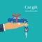 Car gift concept vector