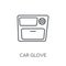 car glove compartment linear icon. Modern outline car glove comp