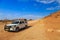 Car on gravel road, Damaraland, Namibia