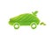 car of green leaves on white background. eco car concept. The concept of reducing CO2 emissions from vehicles.symbolising the