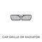 car grille or radiator grille icon from Car parts collection.