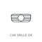 car grille or radiator grille linear icon. Modern outline car gr