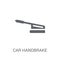 car handbrake icon. Trendy car handbrake logo concept on white b