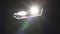 Car with Headlight Flashing Smoothly Close up. Car Front Led Light. Car Headlights Flashing Led Lamp. Switching of car