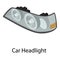 Car headlight icon, isometric style