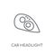 car headlight linear icon. Modern outline car headlight logo con