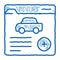 car health insurance doodle icon hand drawn illustration