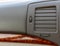 Car heater or air conditioner vent in the front panel of the car dashboard