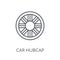 car hubcap linear icon. Modern outline car hubcap logo concept o