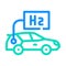 car hydrogen transport color icon vector illustration