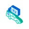 car hydrogen transport isometric icon vector illustration