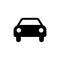 Car icon. Black car sign. Transportation icon