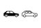 Car icon . car vector icon. small sedan