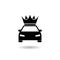 Car icon with crown shadow