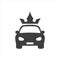 car icon with crown on white background