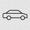 Car icon in flat style. Automobile vehicle vector illustration on white isolated background. Sedan business concept