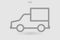 Car icon. Logistics truck icon. Delivery service car symbol. Vector
