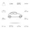 Car icon. Mini small urban city vehicle icon. Detailed set of transport outline icons. Premium quality graphic design icon. One of