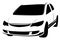 Car Icon Vector. Hatchback symbol. Black illustration on white b