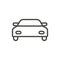 Car icon vector. Line auto symbol.