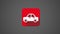 Car icons isolated on grey background. 4K Video motion graphic