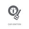 car ignition icon. Trendy car ignition logo concept on white background from car parts collection