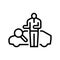 car inspection mechanic line icon  illustration