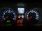 Car instrument dashboard panel in night time