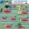 Car insurance infographics elements.