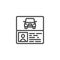 Car insurance licence line icon