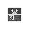 Car insurance licence vector icon