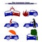 Car insurance and risk icons