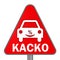 Car insurance road sign. Translation text: `CASCO comprehensive car insurance`