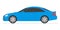 Car isolated illustration. Automobile in white background