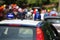 Car of the Italian Carabinieri police in the division during the