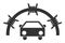 Car Jail Raster Icon Flat Illustration