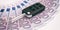 Car key on euros banknotes background. 3d illustration