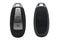 Car key remote, plastic black with two keys lock and unlock alarm system for the car isolated on white