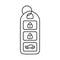 Car keyless smart key line art icons for apps and websites