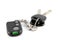 Car keys and charm from car alarm system