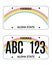 Car license hawaii plate. Aloha state vector license plate usa template