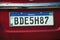 Car license plate used by countries from Mercosur